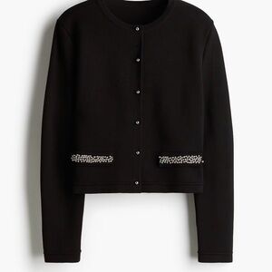 H&M Black Cardigan with Silver Accents